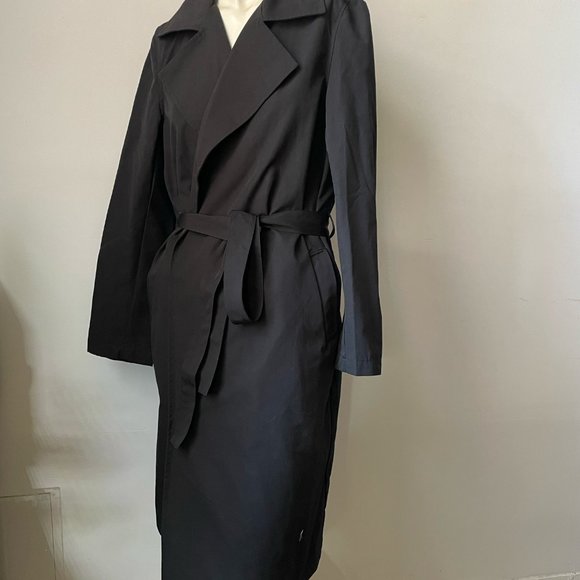 American Apparel Belted Trench in Black - Picture 4 of 7